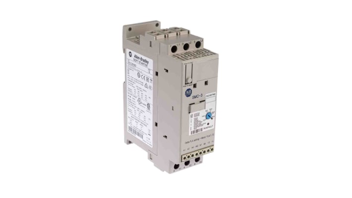 Allen Bradley 150-C30NBD, avviatore soft-start trifase 15 kW, 30 A, IP2X, con bypass integrato e programmazione semplificata.
