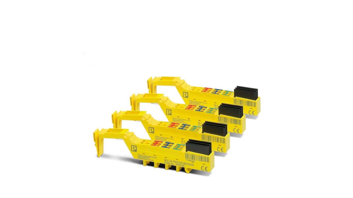 Connettore maschio Phoenix Contact 2700720 IP20, quattro spine in linea, montaggio a gabbia a molla, per applicazioni di sicurezza.