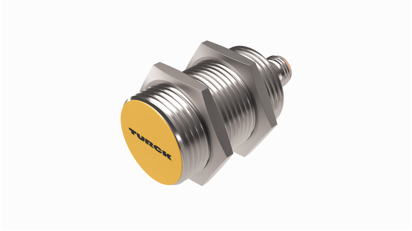 Sensore di prossimità cilindrico PNP Turck BI15U-M30-AP6X-H1141, M30, rilevamento 15 mm, IP68, lunghezza 62 mm.