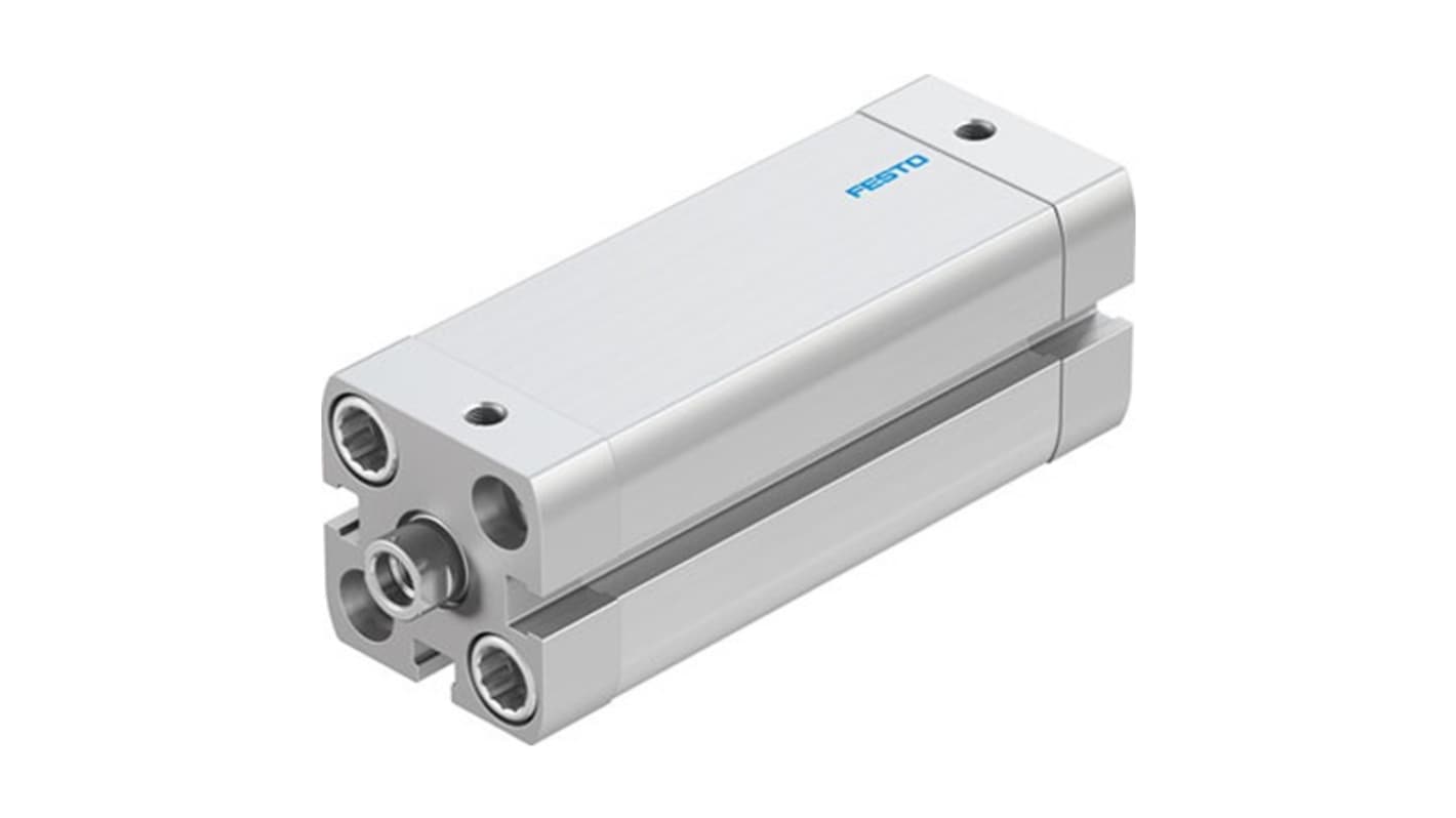 Cilindro pneumatico compatto Festo ADN-20-70-I-P-A, doppio effetto, foro 20mm, corsa 70mm, con collegamento M5.