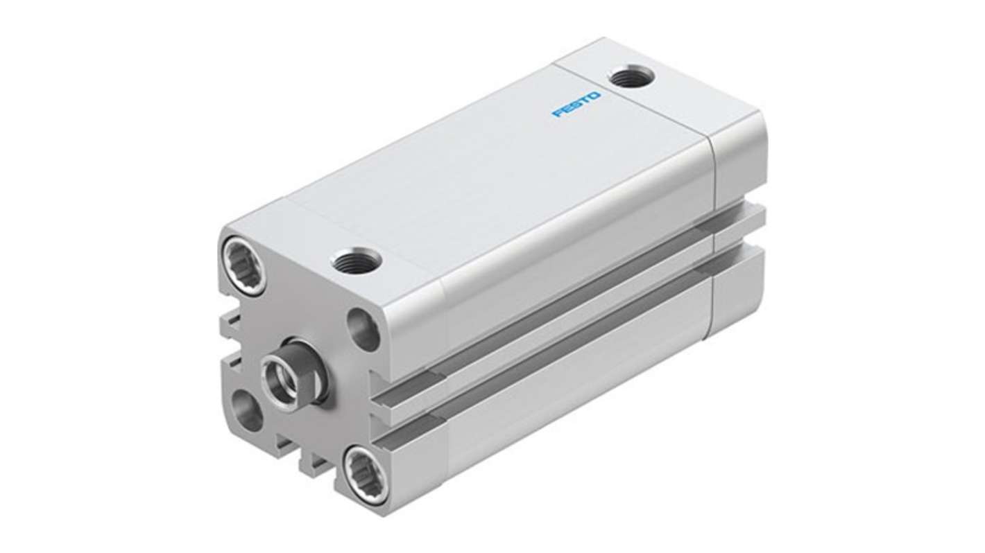 Cilindro pneumatico compatto Festo ADN-32-70-I-P-A, doppio effetto, foro 32 mm, corsa 70 mm, montaggio flessibile, resistenza alla corrosione.