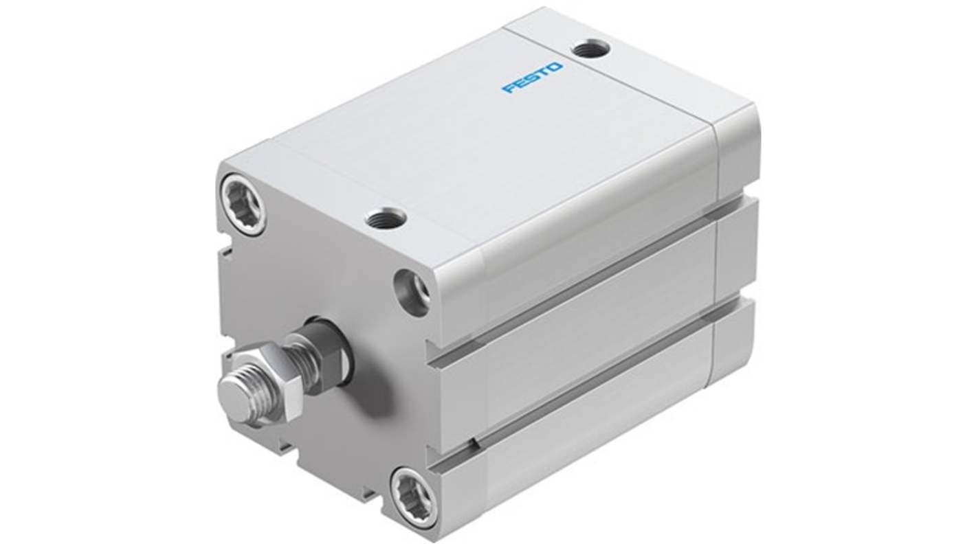 Cilindro pneumatico Festo ADN-63-70-A-PPS-A, doppio effetto, foro 63 mm, corsa 70 mm, collegamento G 1/8, struttura robusta.