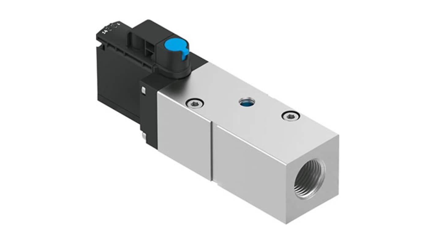 Valvola pneumatica soft start Festo VABF, attacco G 1/2, portata 3000 L/min, pressione max 10 bar, facile installazione.