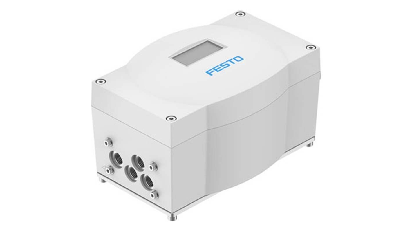 Rilevatore di posizione pneumatico Festo CMSX-P-SE-C-U-F1-D-50-C, con display LCD e protezione contro l'inversione di polarità.