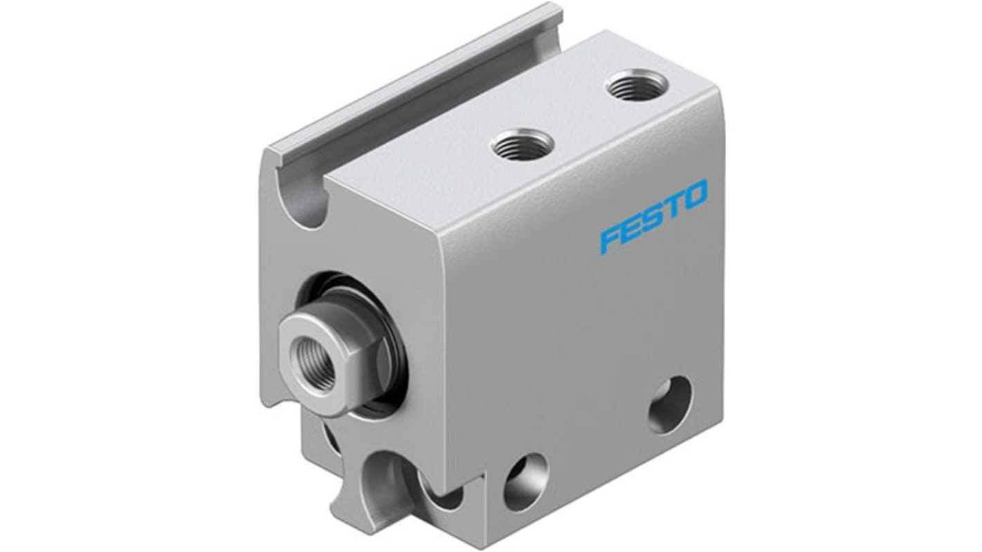 Cilindro pneumatico Festo ADN-S-10-5-I-F1A, doppio effetto, foro 10mm, corsa 5mm, costruzione in acciaio inox, M3.