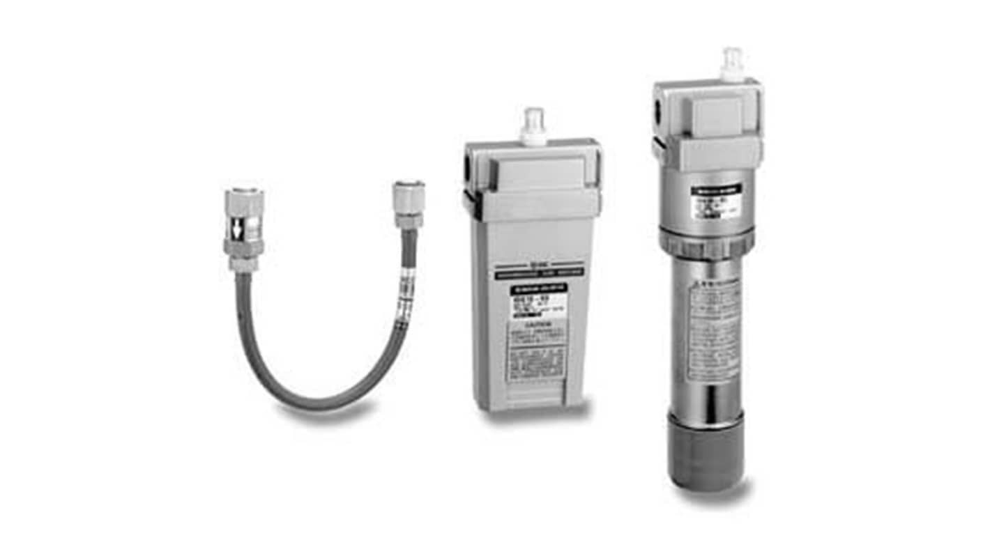 Essiccatore d'aria SMC IDG10-F03, attacco G 3/8, portata 100L/min, punto di rugiada -20°C, conforme RoHS.