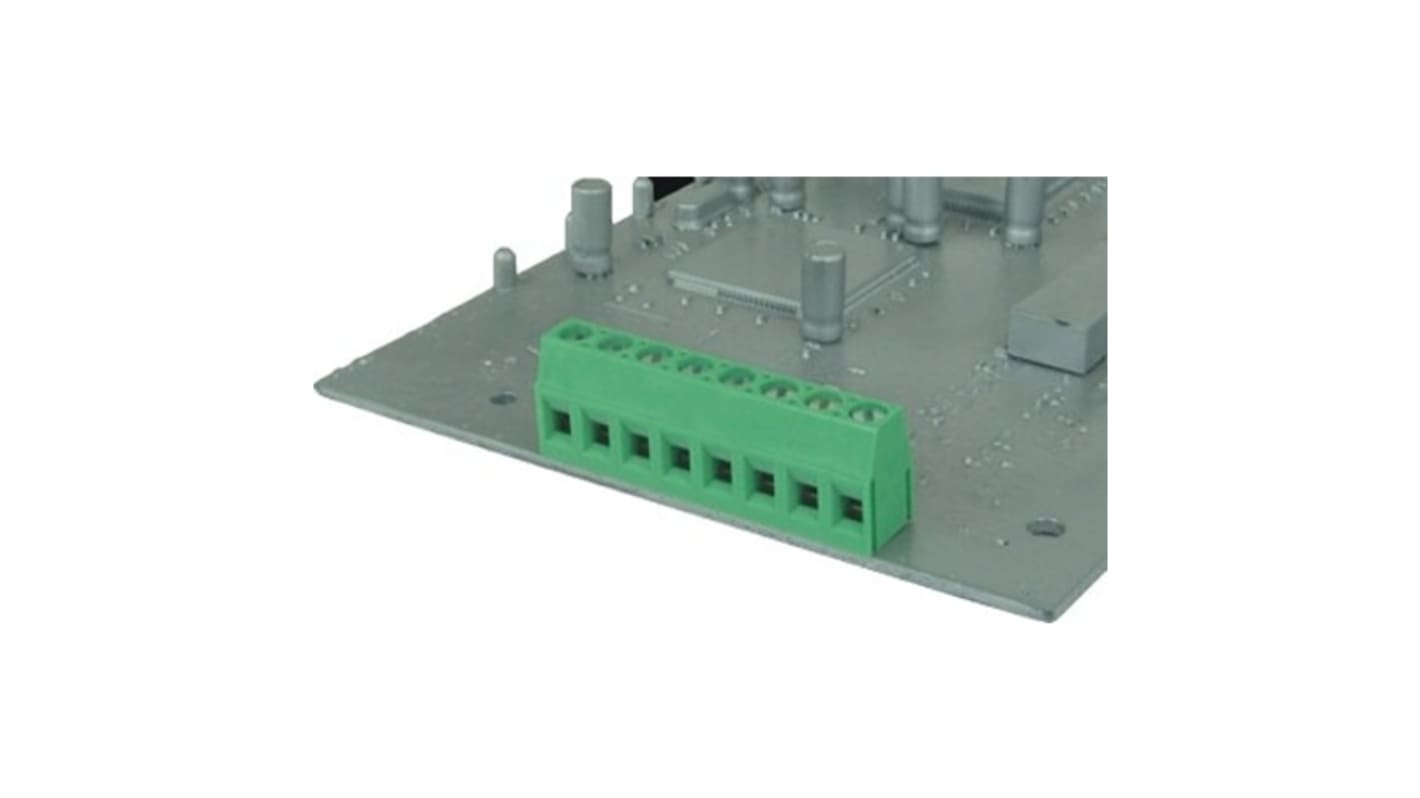 Morsettiera femmina Amphenol Industrial VI0821550000G, 8 vie, montaggio PCB, passo 5mm, involucro termoplastico, approvata UL.