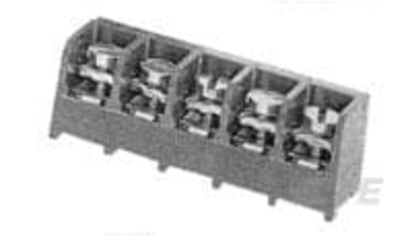 Barretta TE Connectivity 1-1437653-5, 8 contatti, passo 9.53 mm, orientamento verticale, corrente 5.25 A, tensione 300,6 V.