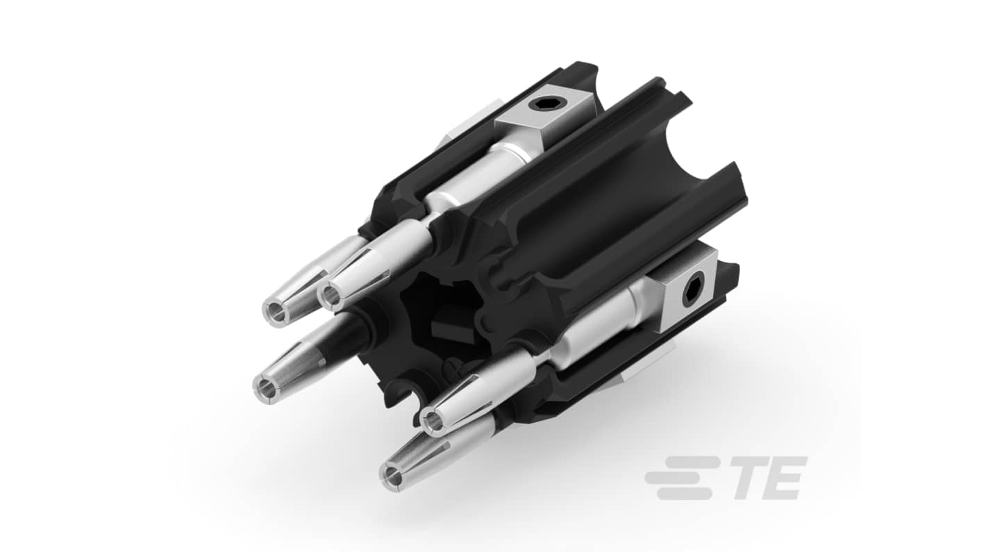 Connettore femmina TE Connectivity 1-2213231-1, 5 vie, progettato per installazione rapida in ambienti difficili.