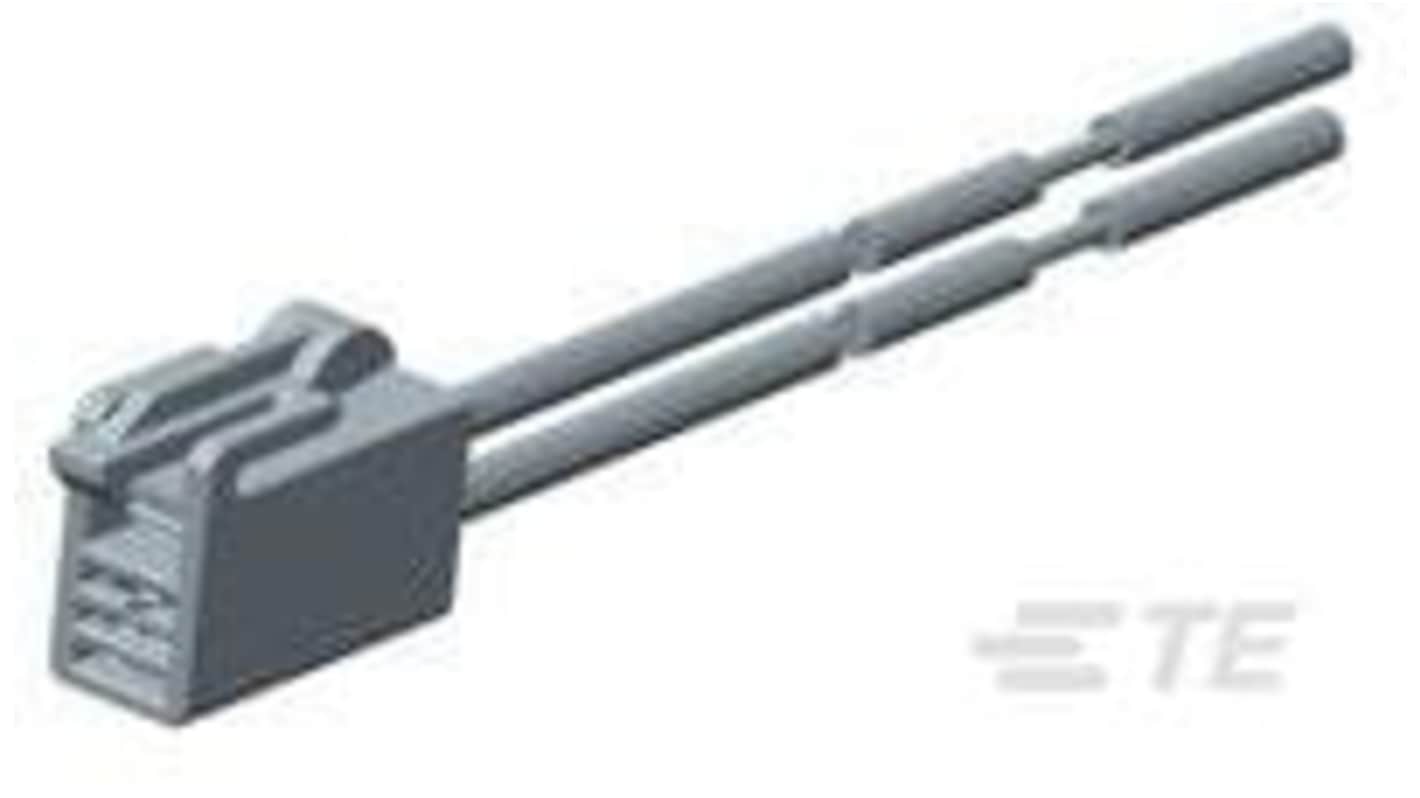 Connettore Femmina TE Connectivity 1-2058300-1, 2 poli, montaggio su cavo, alloggiamento PBT nero, metodo di terminazione a crimpare.