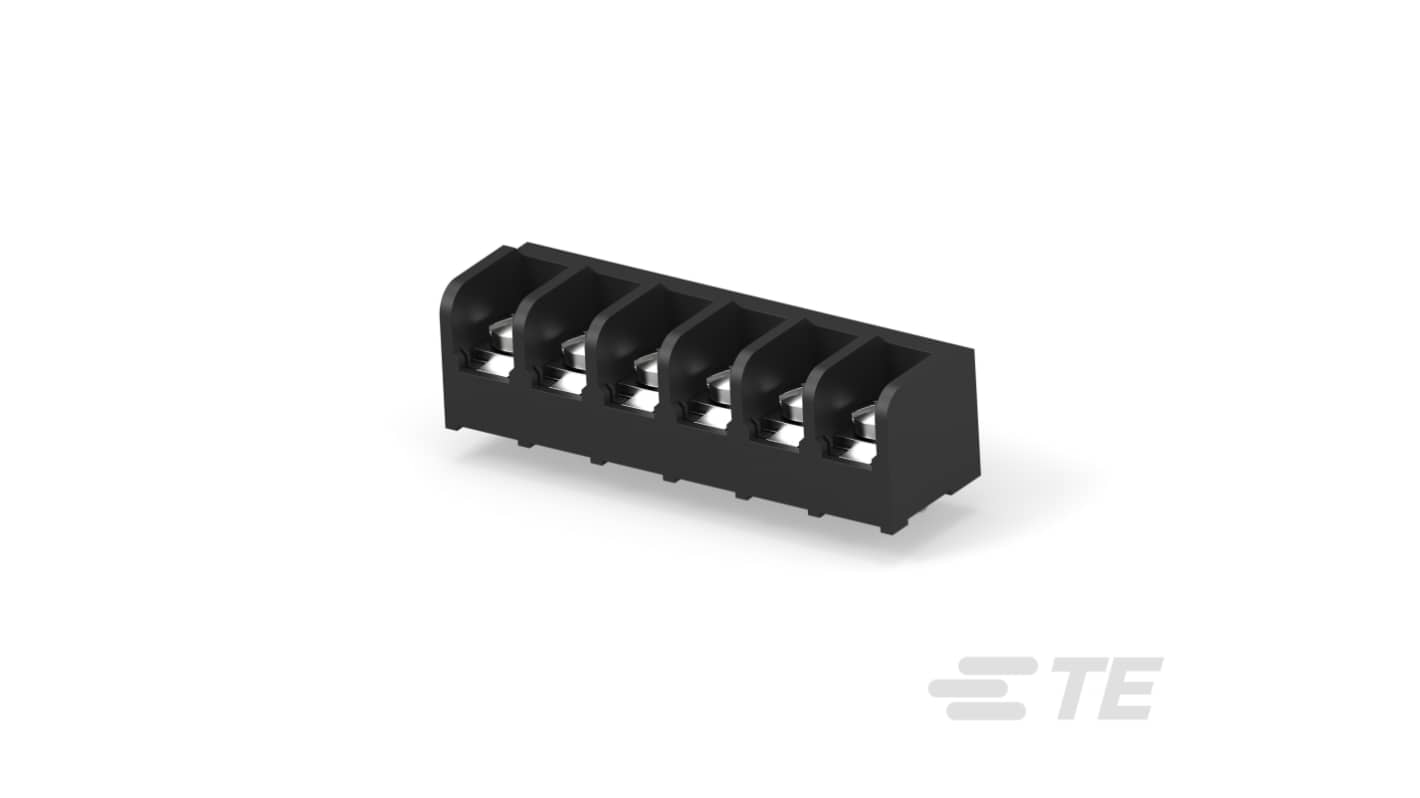 TE Connectivity, barretta a 6 contatti con passo di 11.1mm, corrente 30A, tensione 600V, design verticale.