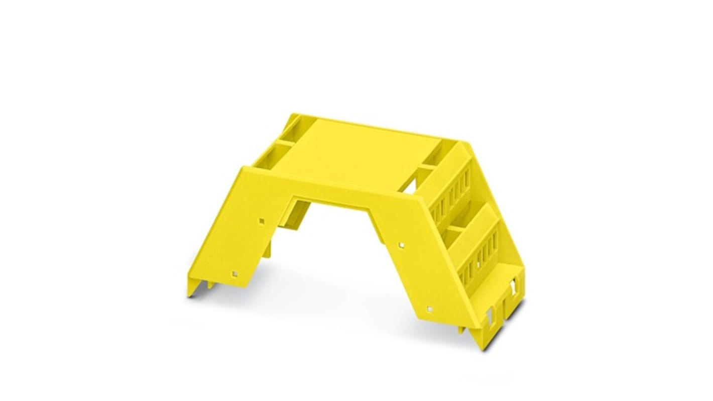 Contenitore per morsetto Phoenix Contact 2706344, giallo RAL 1018, per guida DIN, dimensioni 45,2 x 99 x 45,85 mm, montaggio a scatto.