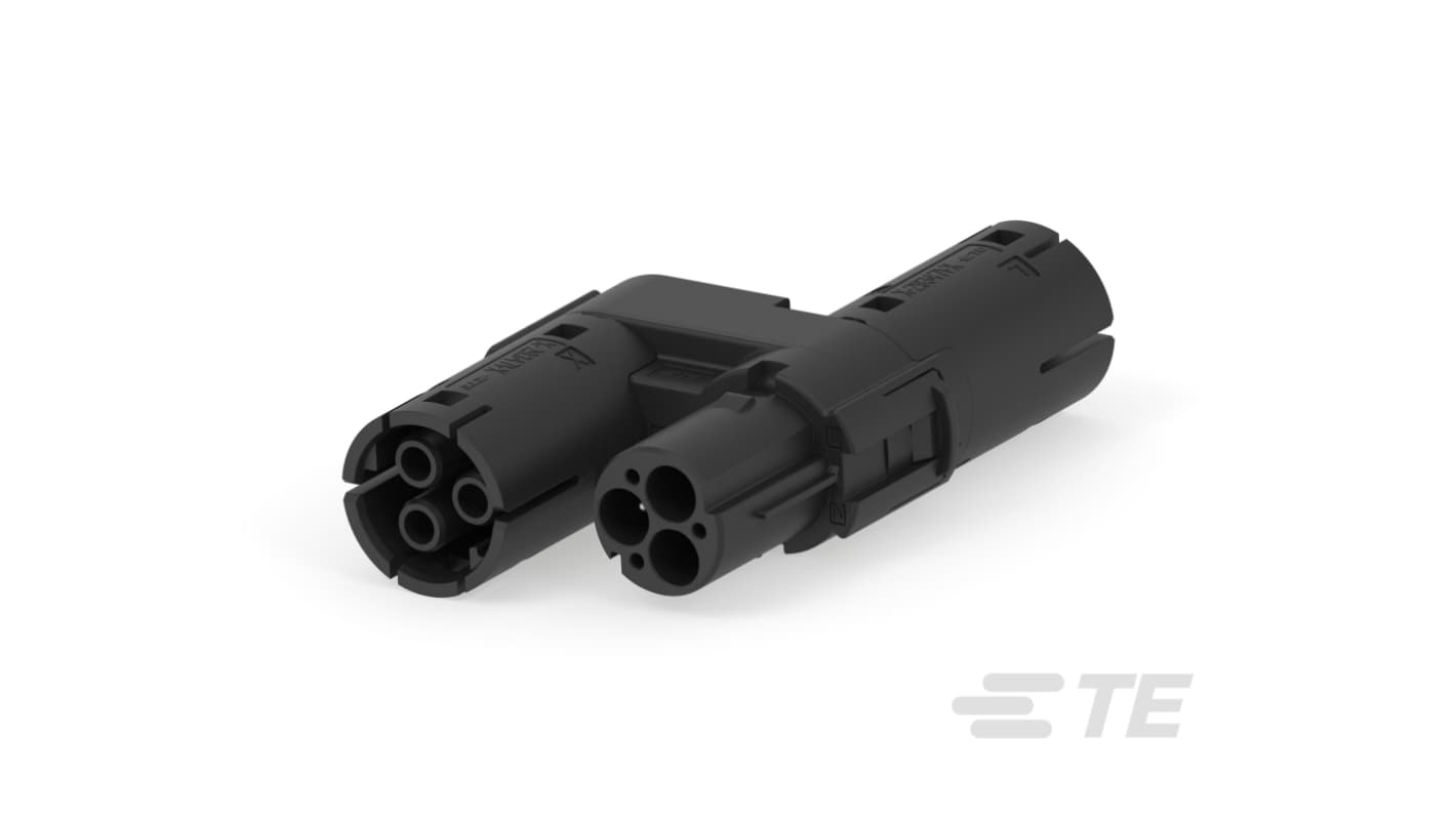 Connettore Femmina M 3P 3 vie TE Connectivity 1-293611-1, progettato per illuminazione, montaggio semplificato, conforme RoHS.