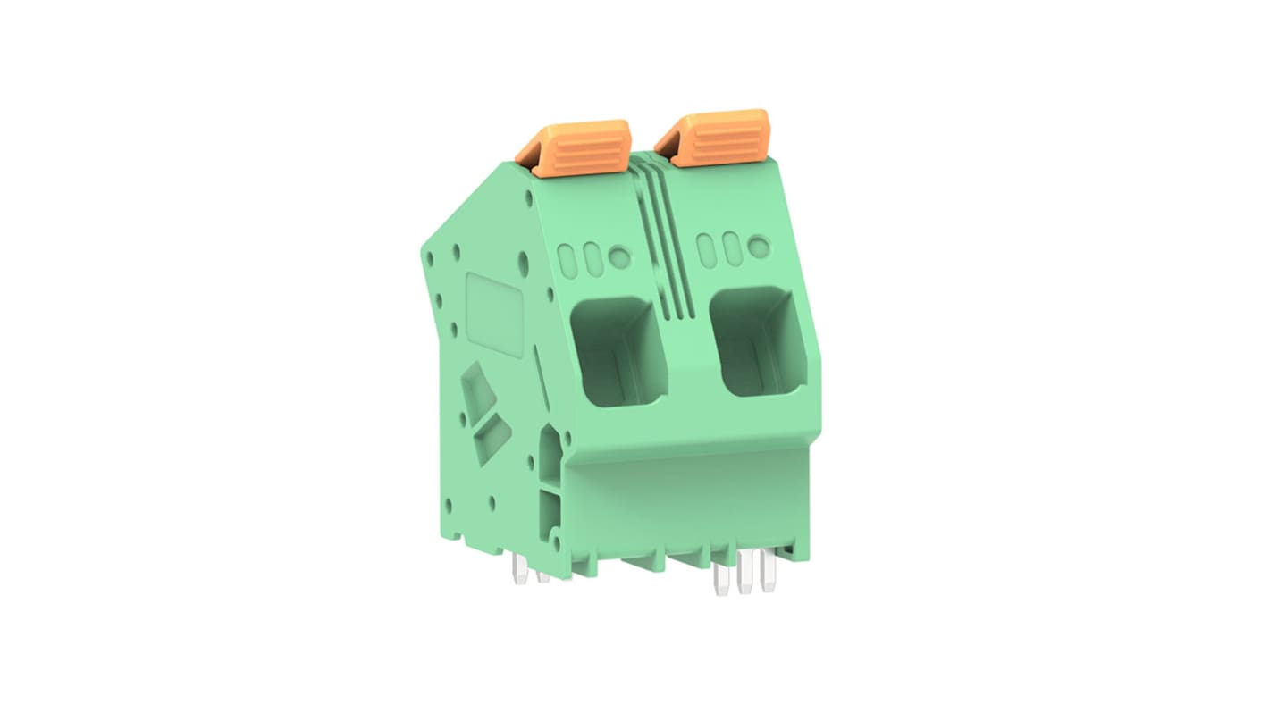 Molex 2249340002, morsettiera PCB a 2 vie, passo 15mm, montaggio a foro passante, costruita in poliammide.