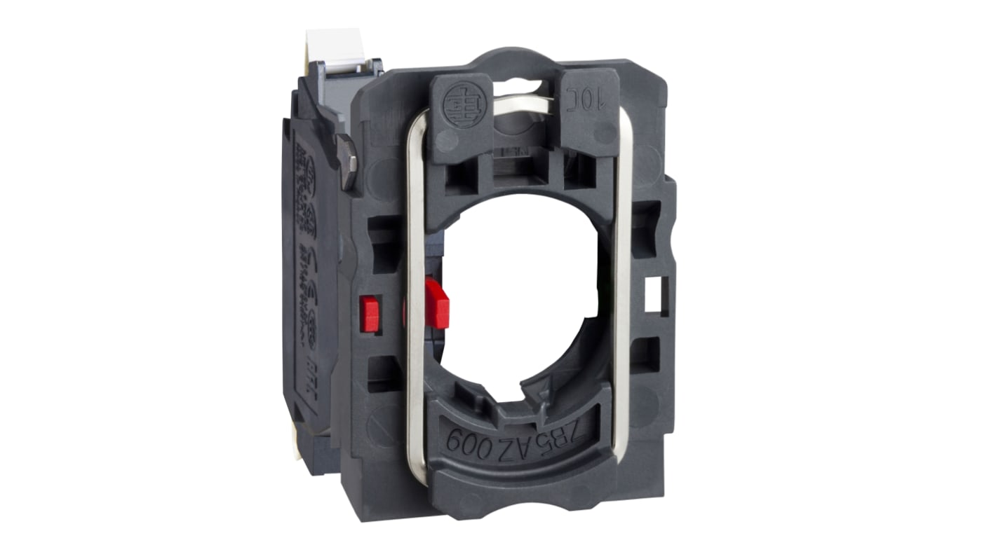 Blocco contatti Schneider Electric ZB5AZ1025, 1NC, terminali a morsetto a vite, corrente 10 A, grado di protezione IP20.