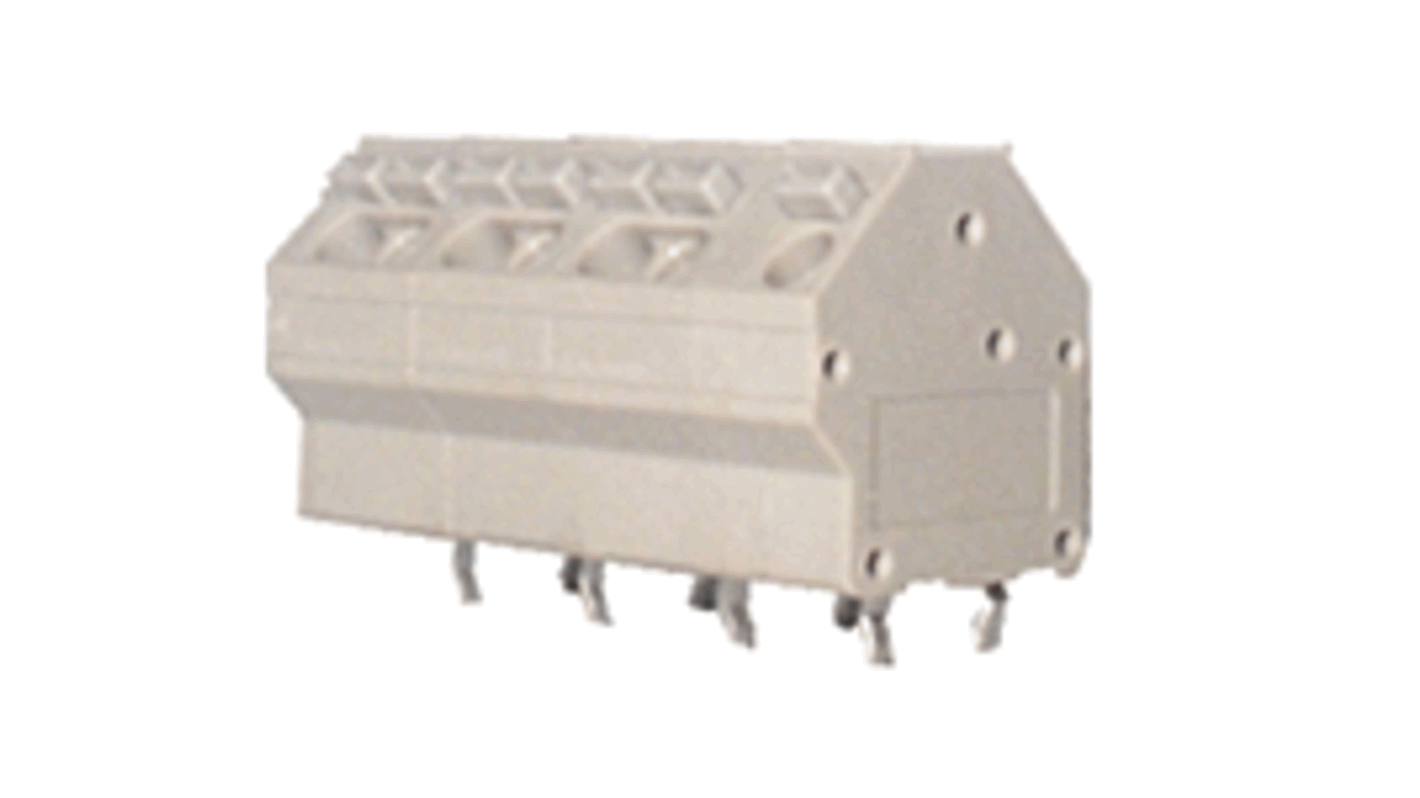 Molex 39700-0304, morsettiera a 4 vie per circuito stampato, montaggio a pannello, capacità di corrente 10 A, temperatura operativa -40/+105 °C.