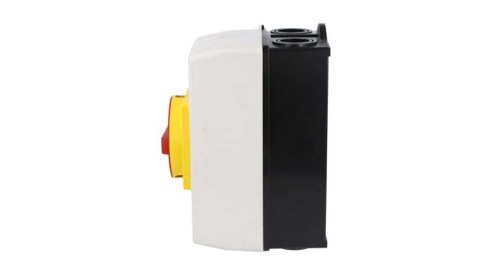 Interruttore di isolamento Lovato GAZ032, 3 poli, 32A, IP65, montaggio su guida DIN, dimensioni 100mm x 120mm x 167.7mm.