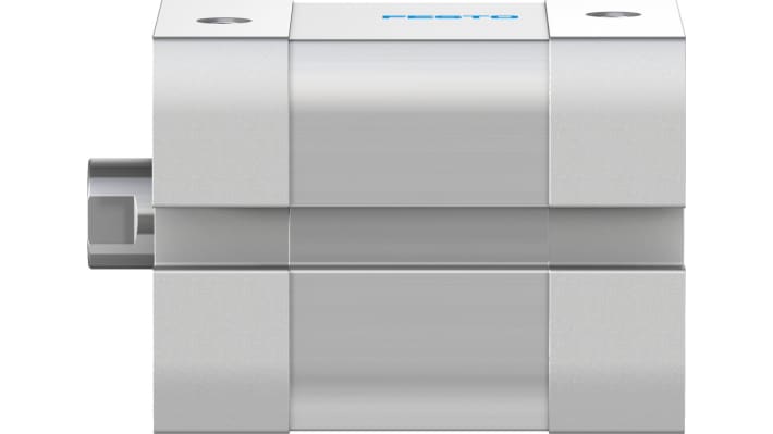 Cilindro pneumatico Festo ADN-20-10-I-P-A, doppio effetto, foro 20 mm, corsa 10 mm, connessione M5, max 10 bar.