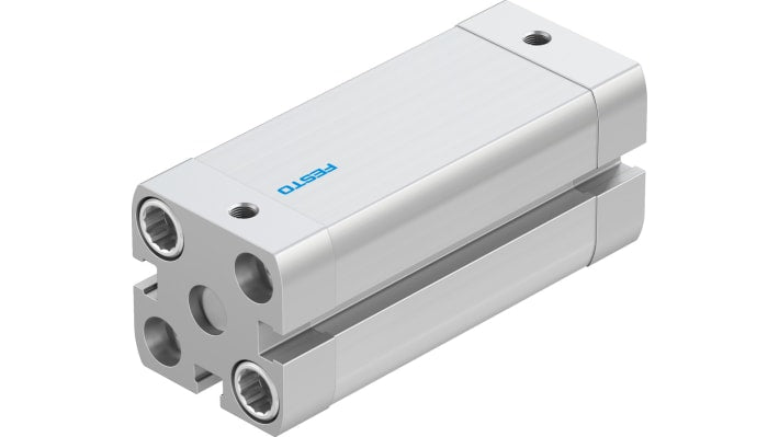 Cilindro pneumatico doppio effetto Festo ADN-205050IPA, alesaggio 20 mm, corsa 50 mm, pressione massima 10 bar.