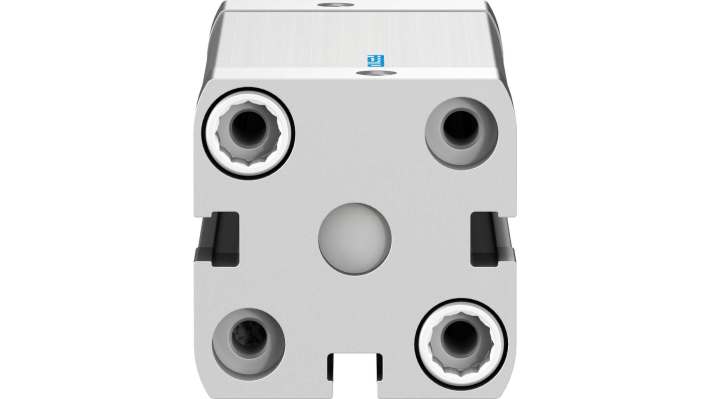 Cilindro pneumatico Festo ADN-25-50-I-P-A, doppio effetto, foro 25mm, corsa 50mm, montaggio versatile, dimensioni 39.5 x 39.5 x 94.5mm.