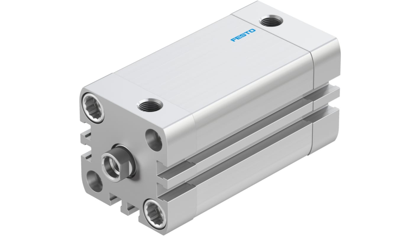 Cilindro pneumatico Festo ADN-32-50-I-P-A, doppio effetto, foro 32 mm, corsa 50 mm, attacco G 1/8, max 10 bar.