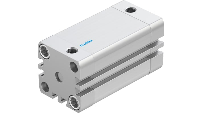 Cilindro pneumatico Festo ADN-32-50-I-P-A, doppio effetto, foro 32 mm, corsa 50 mm, attacco G 1/8, max 10 bar.