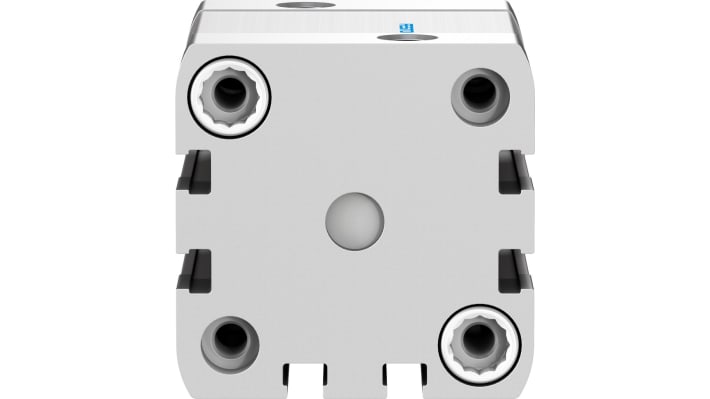 Cilindro pneumatico Festo ADN-40-20-I-P-A, doppio effetto, foro 40 mm, corsa 20 mm, attacco G 1/8, dimensioni 54,5 x 54,5 x 71,1 mm.