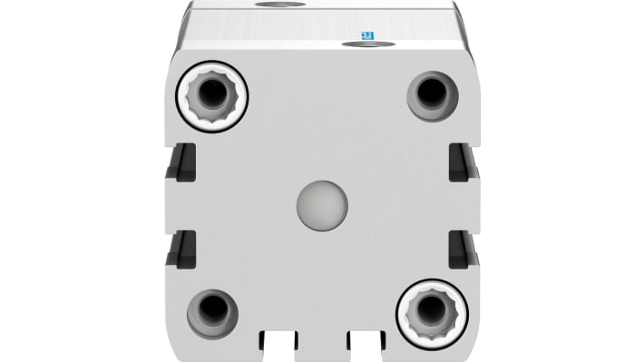 Cilindro pneumatico doppio effetto Festo ADN-404040I-P-A, foro 40 mm, corsa 40 mm, attacco G 1/8, dimensioni 54,5 x 54,5 x 91,1 mm.