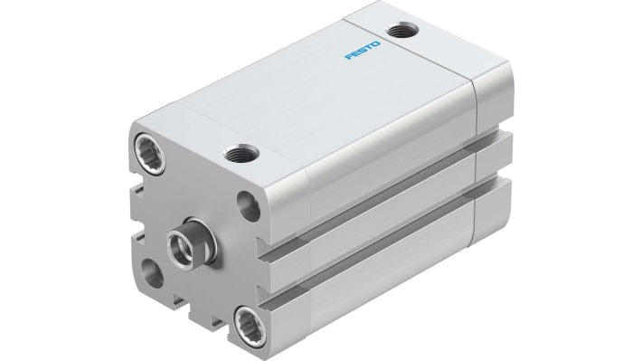 Cilindro pneumatico Festo ADN-40-50-I-PPS-A, doppio effetto, foro 40 mm, corsa 50 mm, filettatura G 1/8, max 10 bar.