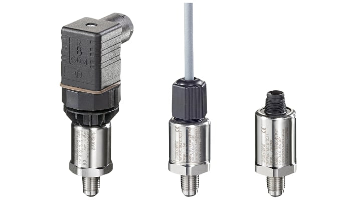 Sensore di pressione relativa Siemens 7MF1565-3CD00-1AA1, 25 bar, uscita 4-20 mA, custodia inox, IP67.