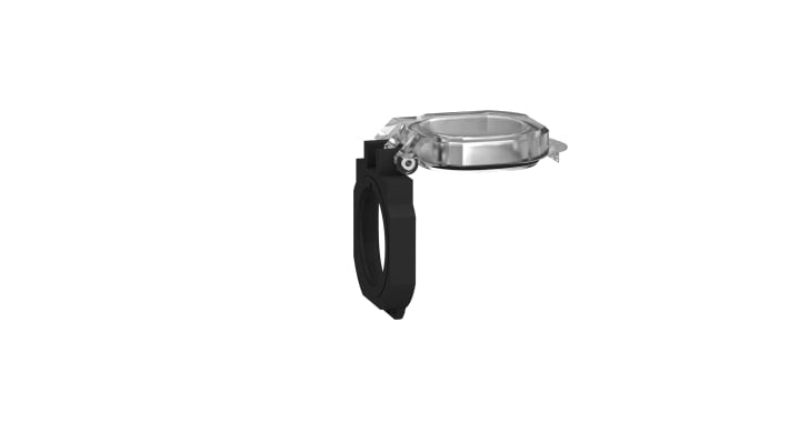 Copertura protettiva trasparente rigida Schneider Electric ZBSP2 per porte USB e RJ45 - Serie Harmony XB. Resistente, IP67, ideale per ambienti industriali.
