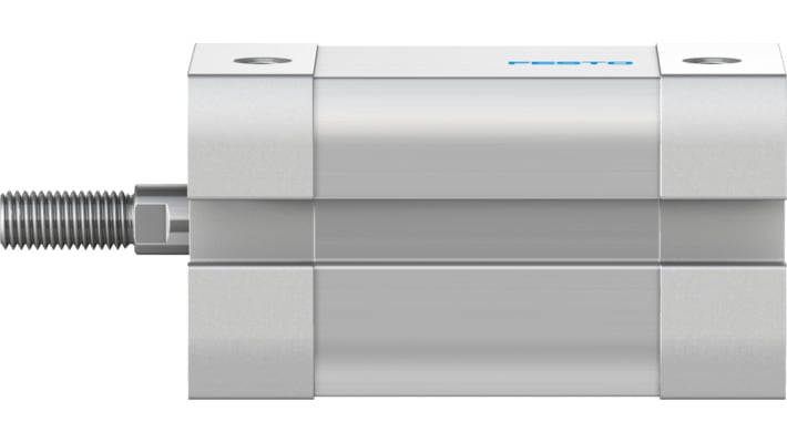 Cilindro pneumatico Festo ADN-12-15-A-P-A, doppio effetto, foro 12 mm, corsa 15 mm, montaggio versatile, dimensioni 27.5 x 27.5 x 54.2 mm.