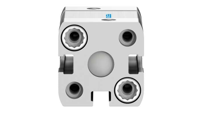 Cilindro pneumatico Festo ADN-16-10-A-P-A, doppio effetto, foro 16 mm, corsa 10 mm, design compatto per spazi ristretti.