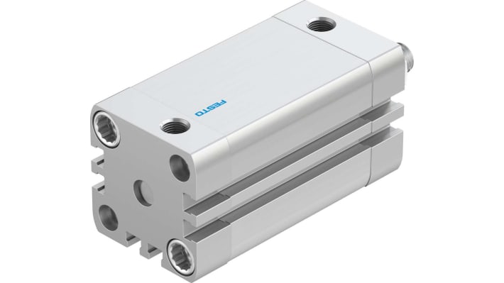 Cilindro pneumatico Festo ADN-32-50-A-P-A, doppio effetto, diametro 32 mm, corsa 50 mm, montaggio flessibile, peso 415 g.