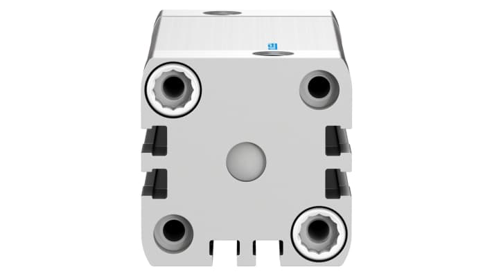 Cilindro pneumatico Festo ADN-32-60-A-P-A, doppio effetto, foro 32 mm, corsa 60 mm, attacco G 1/8, max 10 bar.