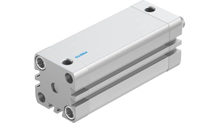 Cilindro pneumatico Festo ADN-32-80-A-P-A, doppio effetto, foro 32 mm, corsa 80 mm, attacco G 1/8, peso 501 g.