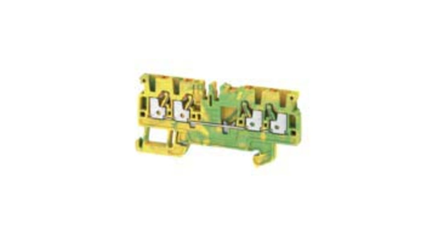 Morsettiera DIN Beige Singola 24A Weidmüller 1521540000: Tecnologia a innesto per cablaggio veloce e sicuro, con elevate forze di estrazione.