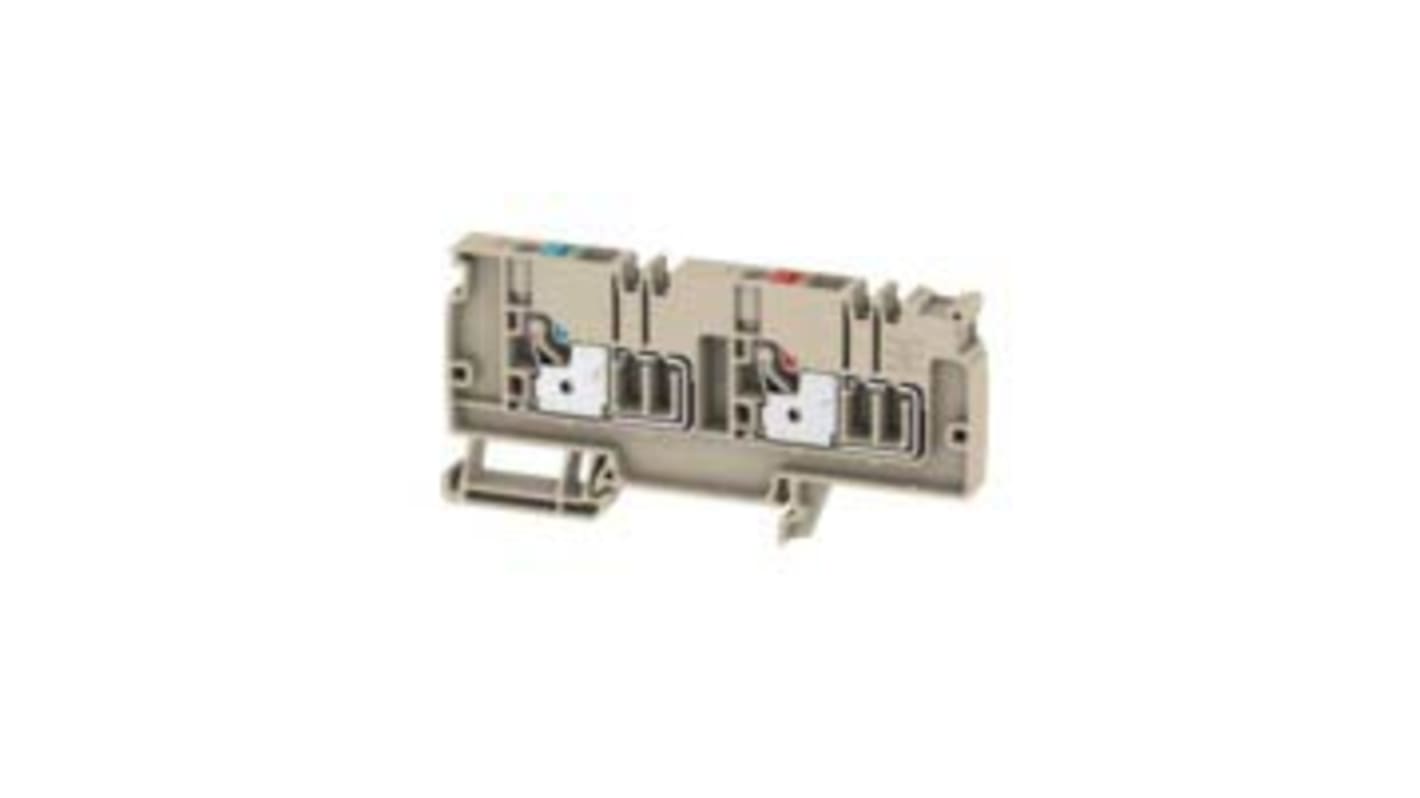 Morsettiera Weidmüller 1988260000 per guida DIN beige, livello singolo, 41A. Protezione contro picchi di corrente e tensione. Monitoraggio elettronico del carico integrato.