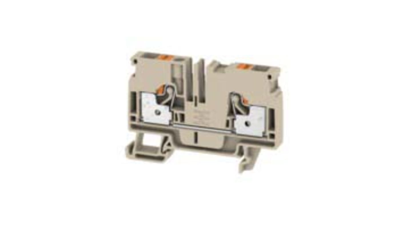 Morsettiera DIN Beige Weidmüller 1992110000 - Tecnologia a innesto per cablaggio rapido. Livello singolo, 41A. Adatto a ogni tipo di conduttore.