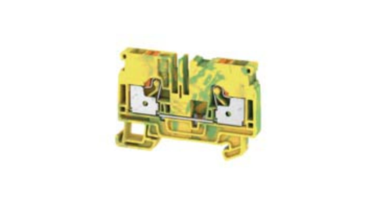 Morsettiera DIN Weidmüller 1991810000 Verde/Giallo, Tecnologia a Innesto, Facile Cablaggio per Conduttori, Resistente e Sicura.