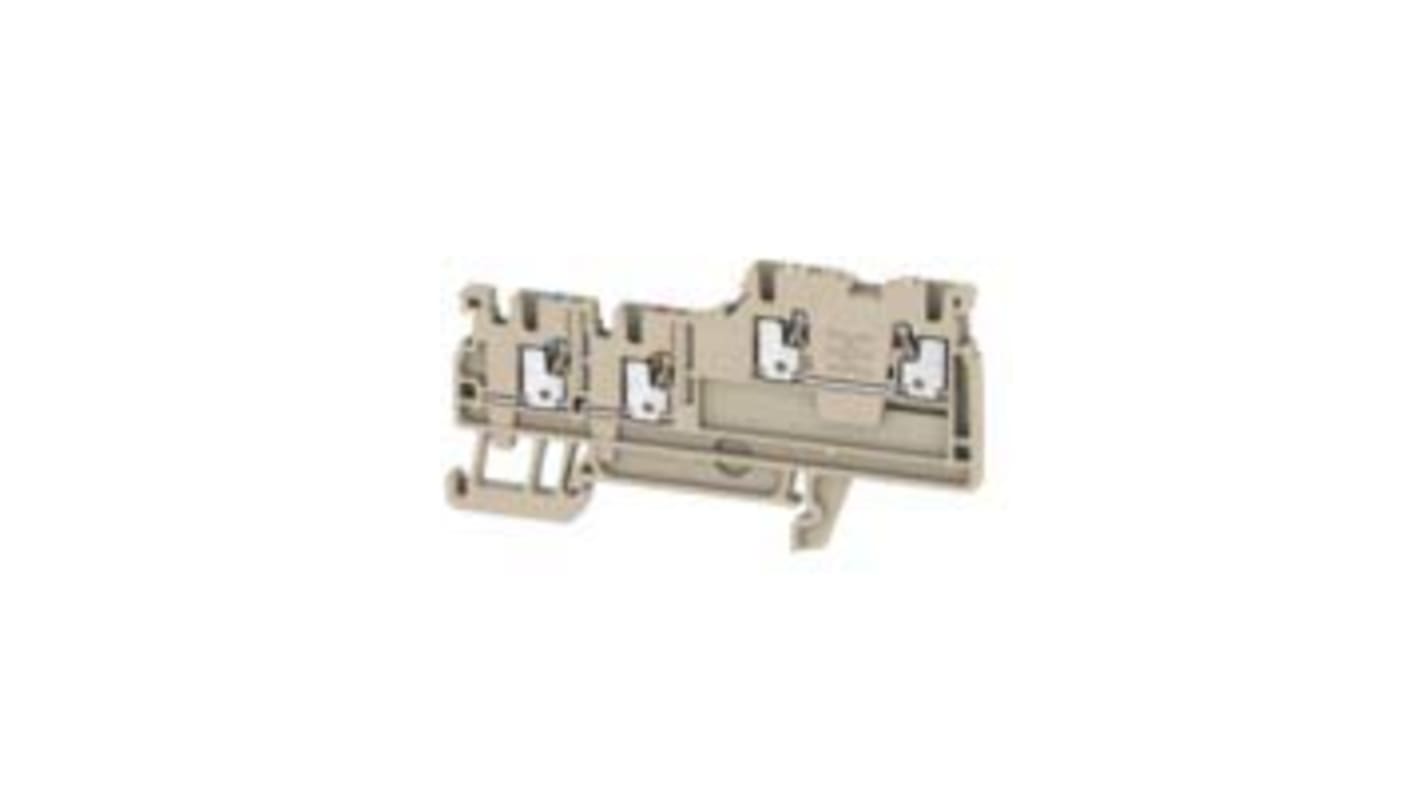Morsettiera DIN Weidmüller 1992260000 Beige Doppio Livello 13.5A. Soluzione compatta per cablaggio segnali, tecnologia a molla e vite.
