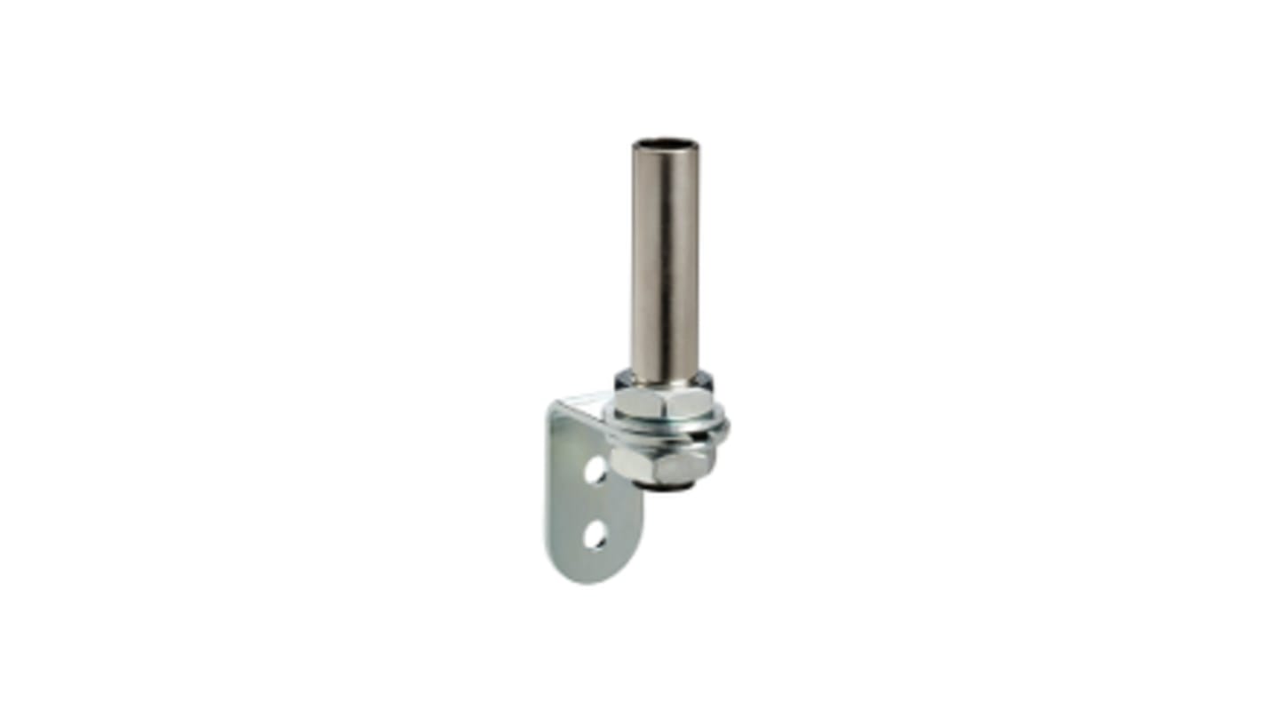 Tubo di supporto con staffa per colonna luminosa Schneider Electric XVMZ02T, diametro 20 mm, montaggio verticale, grado di protezione IP42.
