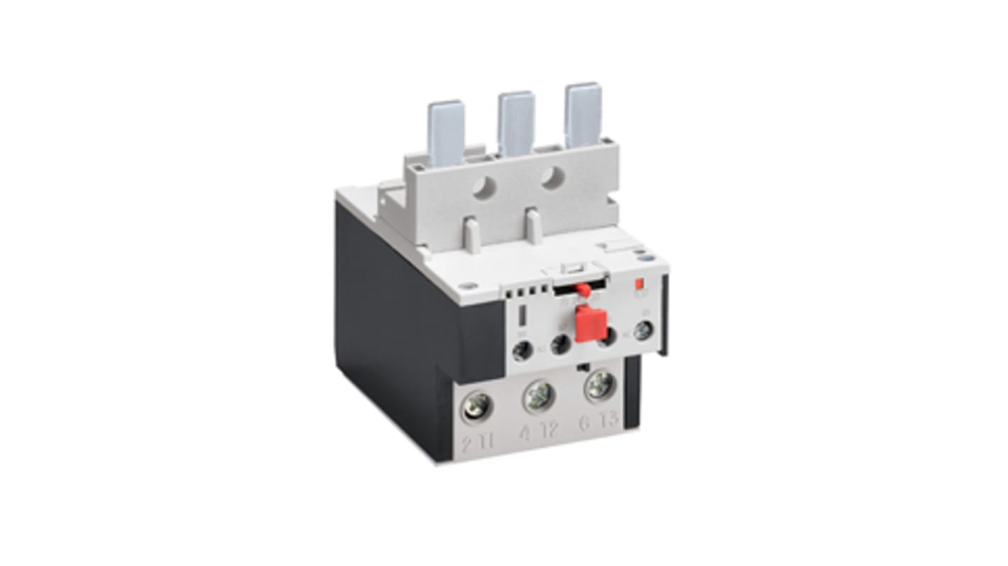 Relè di sovraccarico Lovato RF824200, 1 NO + 1 NC, carico FLC 28 a 42 A, montaggio diretto, temperatura -20/+55 °C.