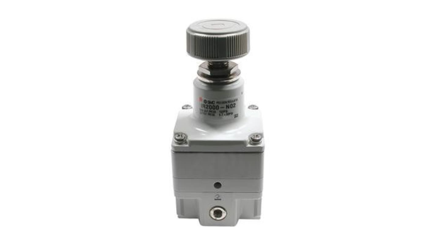Regolatore di flusso SMC IR3000-F03-A, montaggio a pannello, flusso massimo 11,5 L/min, temperatura operativa -5°C/+60°C.