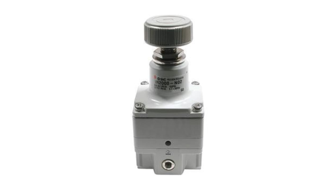 Regolatore di flusso SMC IR3010-F04-A, montaggio a pannello, flusso massimo 11,5 L/min, temperatura operativa -5°C/+60°C.