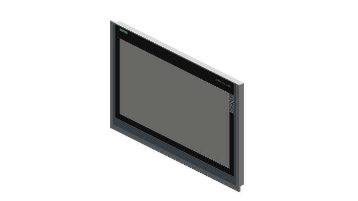 Pannello HMI Siemens 6AV2124-0XC02-0AX1, 22 pollici, risoluzione 1920x1080, IP65, interfacce Ethernet e USB.