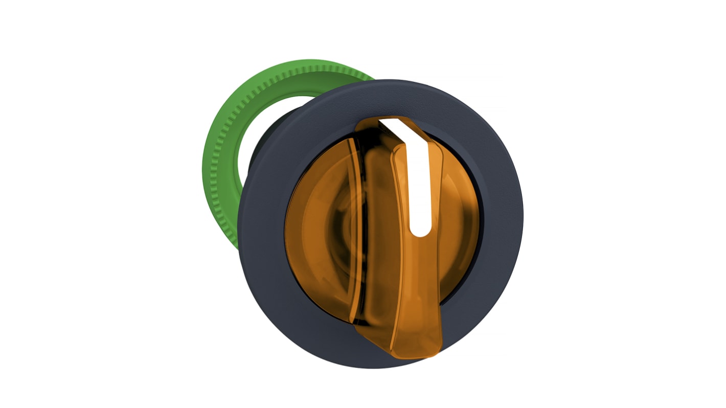 Selettore illuminato a 2 posizioni Schneider Electric ZB5FK1253, diametro 30 mm, montaggio a filo, protezione IP66/IP67/IP69K.