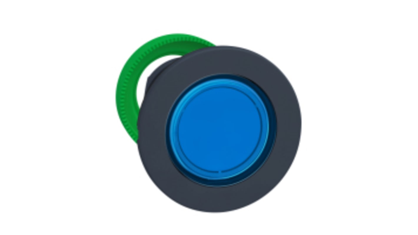 Spia luminosa blu Schneider Electric ZB5FV063, LED integrato, montaggio a filo, diametro 30 mm, grado di protezione IP66/IP67/IP69K.