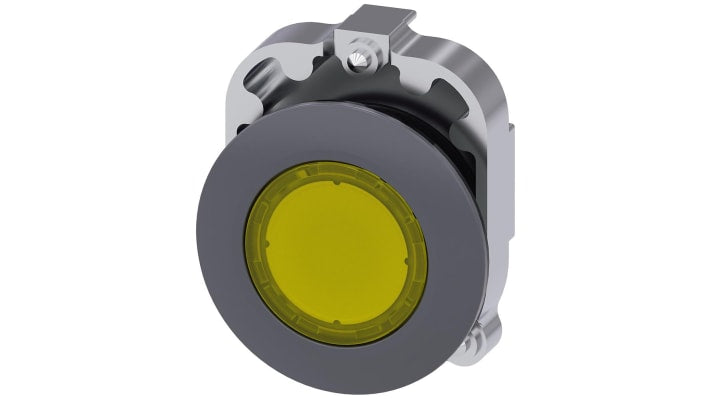 Spia gialla Siemens SIRIUS ACT, montaggio a filo, diametro foro 30mm, grado di protezione IP66/IP67/IP69K.