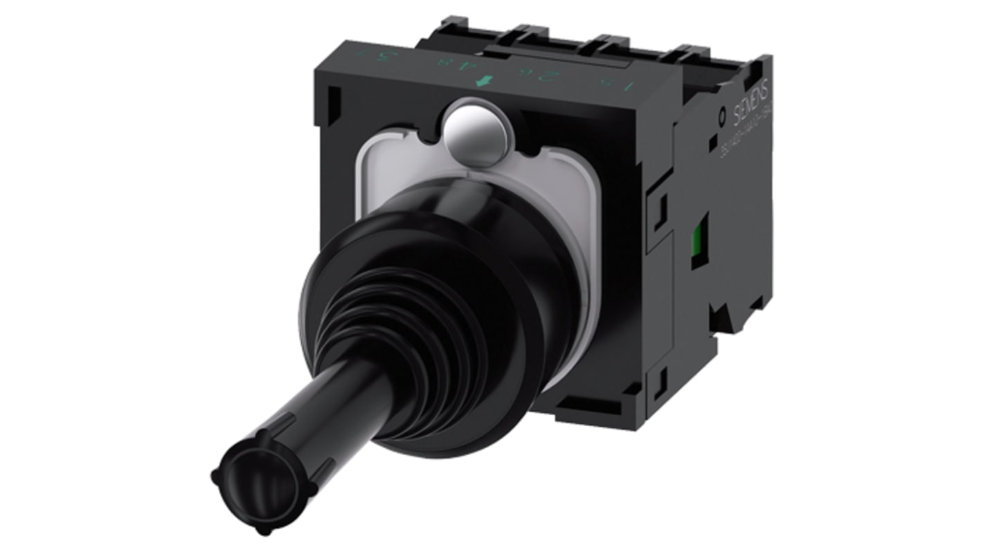 Interruttore joystick Siemens 3SU1100-7AF10-1QA0, rotondo, 4 posizioni, 10 A, montaggio a vite, temperatura -25/+70 °C.